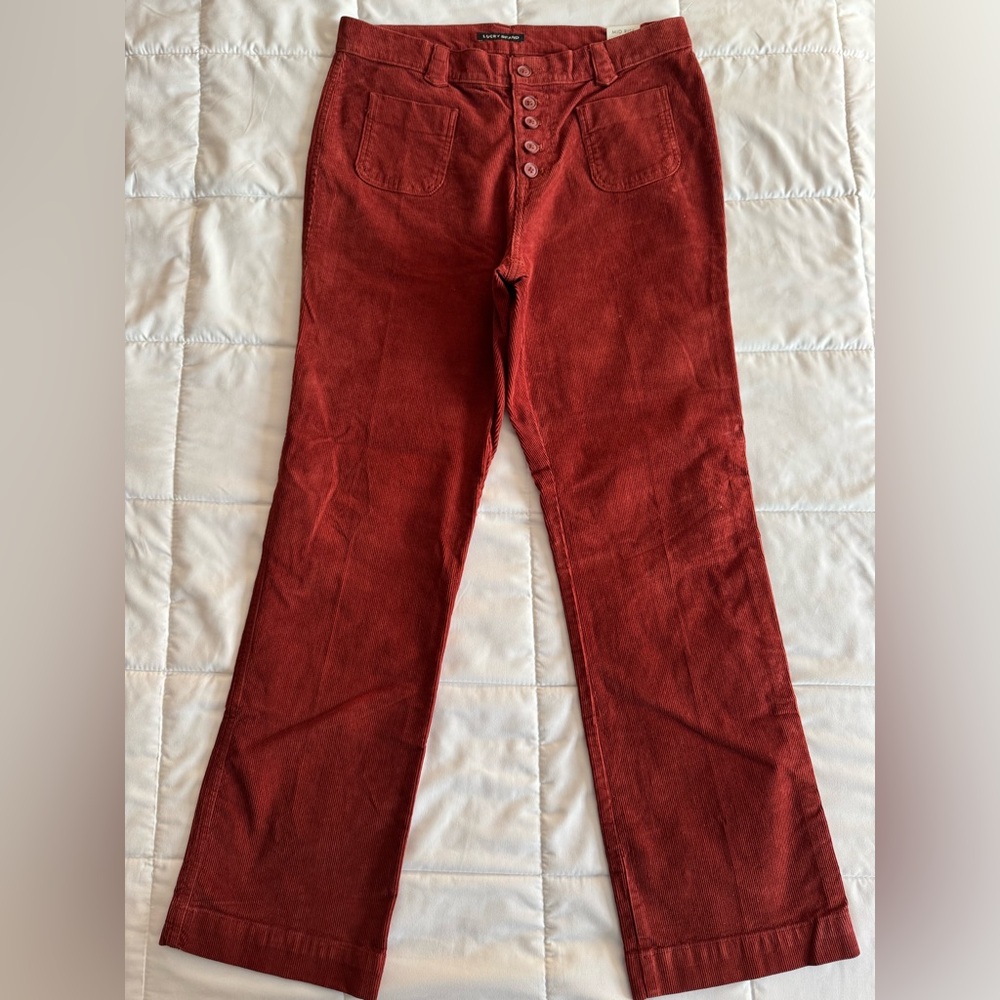 Lucky Brand Mid Rise Ava Boot Corduroy Jean Size 32 - Picture 2 of 5